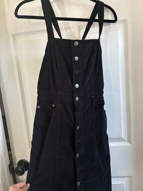 FreePeople Cordoury Button-Front Pinafore Dress